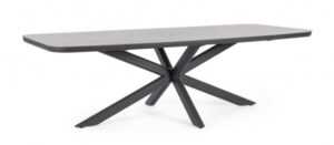 BIZZOTTO Zahradní jídelní stůl ISACCO 240x110 cm antracit