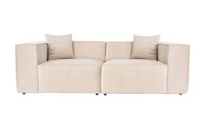 Hanah Home Dvoumístná pohovka LORA krémová 220 cm