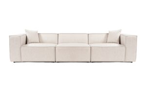 Hanah Home Třímístná pohovka LORA světle hnědá 303 cm