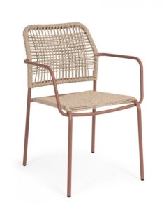 BIZZOTTO Zahradní židle JABLE oranžová s výpletem