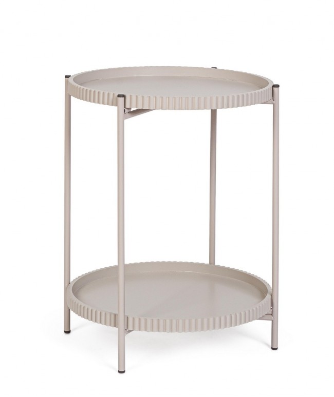 BIZZOTTO Konferenční stolek HERDYS béžový ø42 cm
