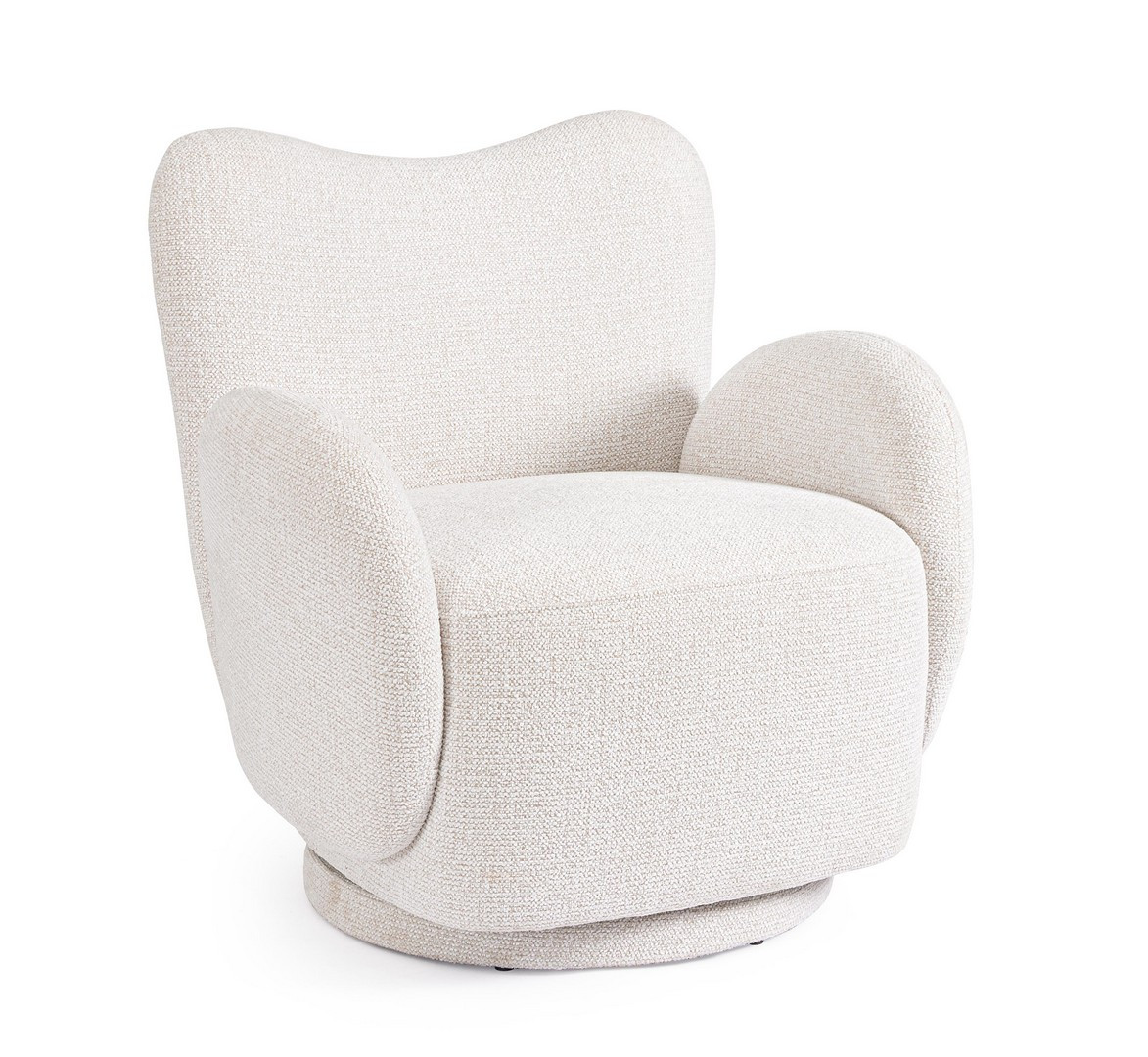 BIZZOTTO Otočné křeslo HARPER bílé