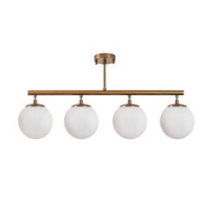 OPVIQ Stropní světlo FAZLI bronz mléčné sklo