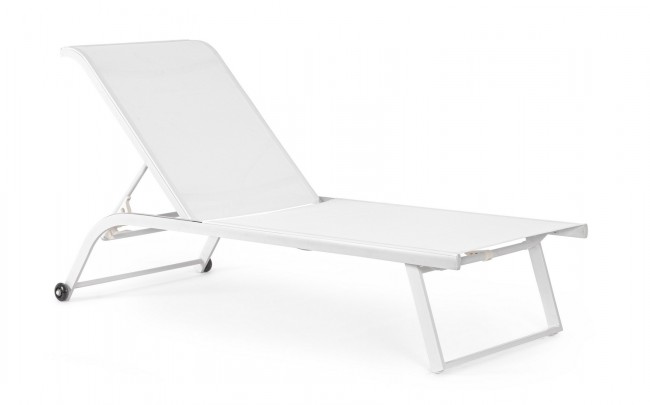 BIZZOTTO hliníkové zahradní lehátko TAYLOR bílá