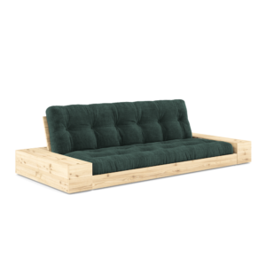 KARUP Rozkládací pohovka BASE lakovaná s postranním úložným prostorem zelená 244 cm