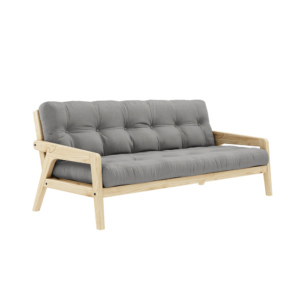 KARUP DESIGN Dřevěná rozkládací pohovka GRAB šedá 204 cm