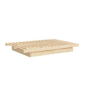 KARUP Dřevěná postel KANSO se 4 zásuvkami 140x200 cm přírodní