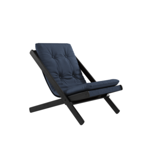 KARUP Skládací křeslo BOOGIE černě lakované s modrým potahem