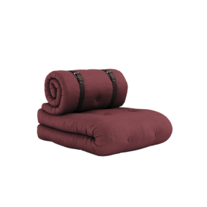 KARUP DESIGN Rozkládací křeslo BUCKLE UP vínové