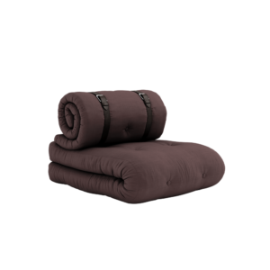 KARUP DESIGN Rozkládací křeslo BUCKLE UP tmavě hnědé