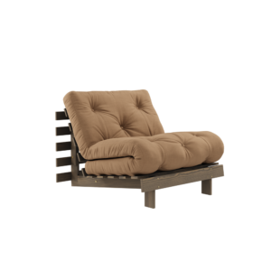 KARUP DESIGN Mocca rozkládací křeslo ROOTS s konstrukcí z tmavě hnědého dřeva