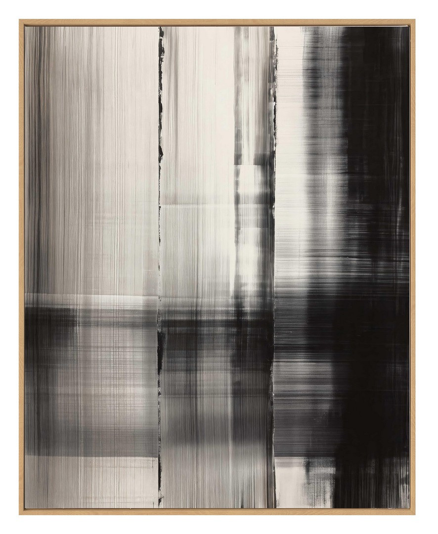 BIZZOTTO Obraz v rámu 100x80 cm černo-šedý