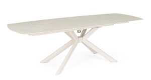 BIZZOTTO Krémový rozkládací jídelní stůl JANIKA 160-240x90 cm