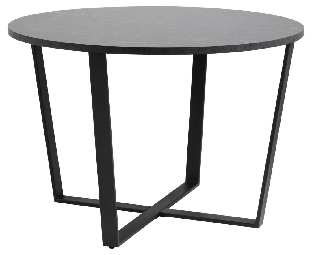 ACTONA Kulatý jídelní stůl AMBLE černý ⌀110 cm